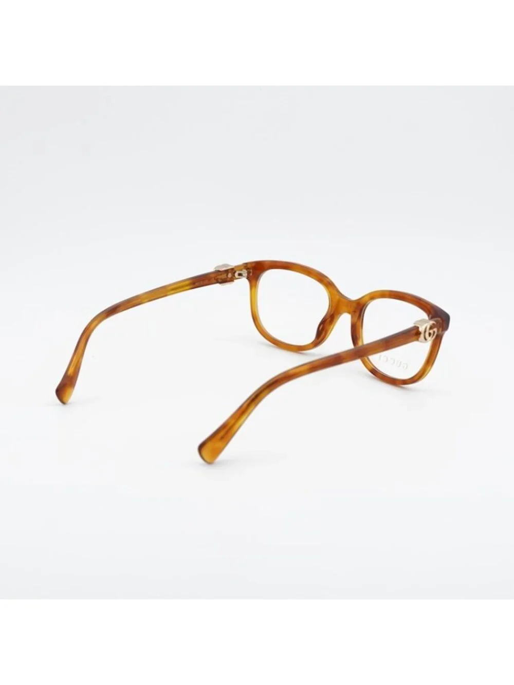 Gucci GG1075O 002 Eyeglasses Light Havana 48mm Square Frame - Picture 9 of 10
